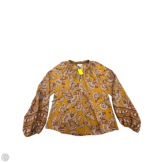 Top Long Sleeve By Evereve In Paisley Print, Size: S