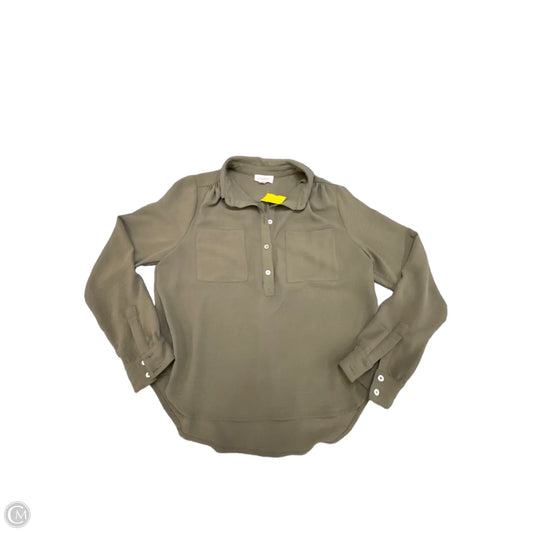 Blouse Long Sleeve By Evereve In Green, Size: M