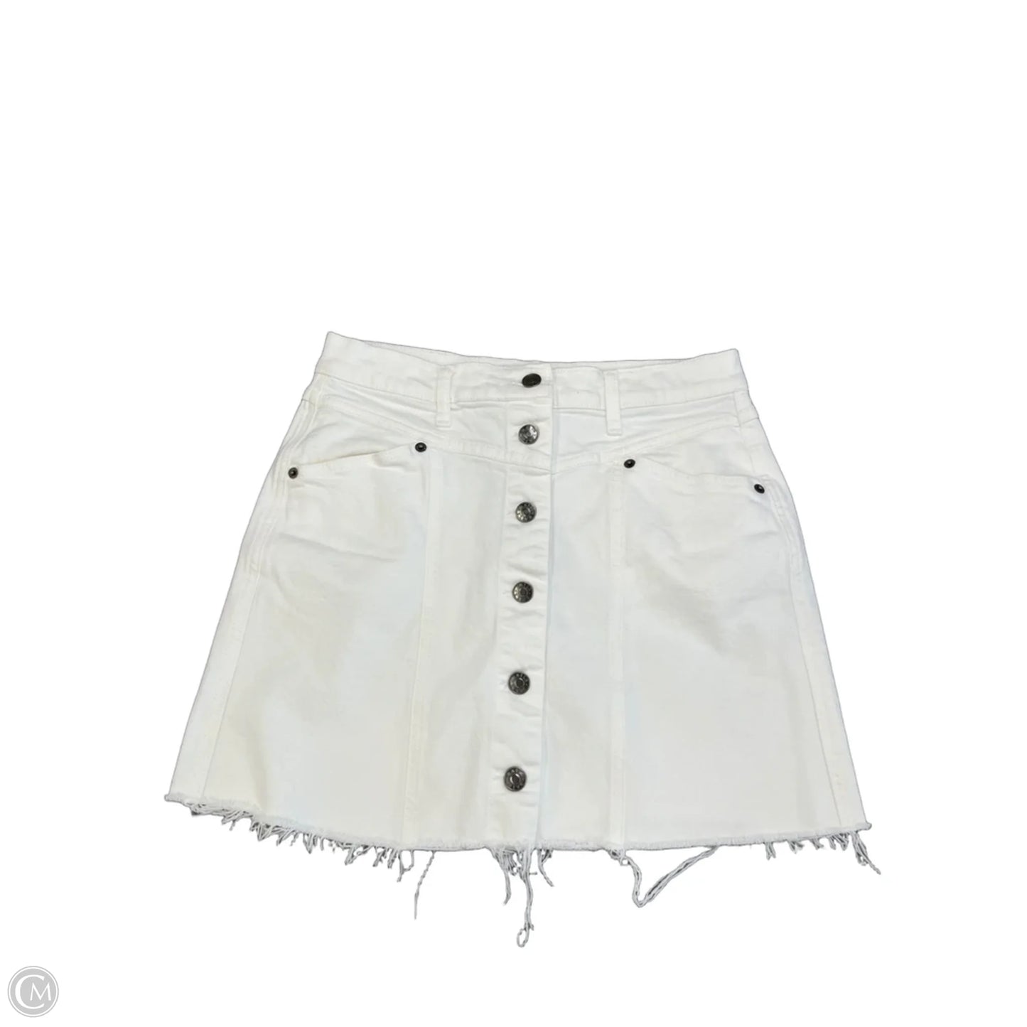 Skirt Mini & Short By Rails In White Denim, Size: S