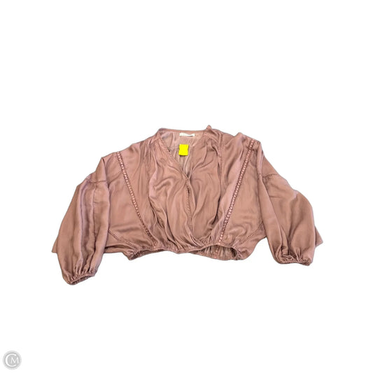 Blouse Long Sleeve By Mustard Seed In Purple, Size: S