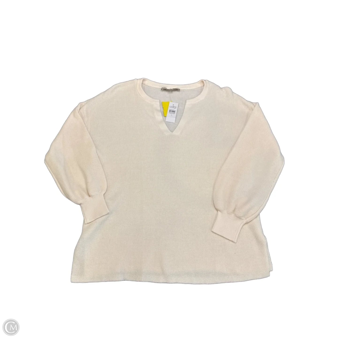 Top Sleeveless By Loft In Cream, Size: S