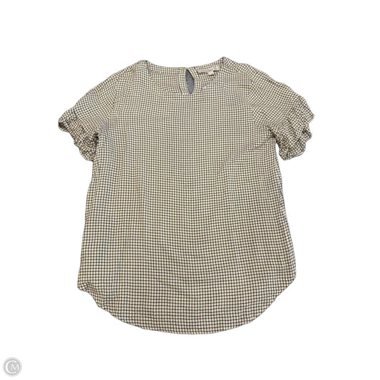 Top Short Sleeve By Loft In Yellow, Size: M