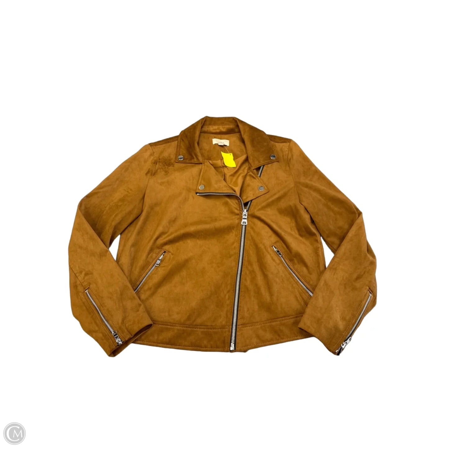 Jacket Moto By Loft In Brown, Size: M