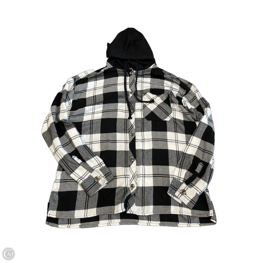 Jacket Shirt By Maurices In Plaid Pattern, Size: M