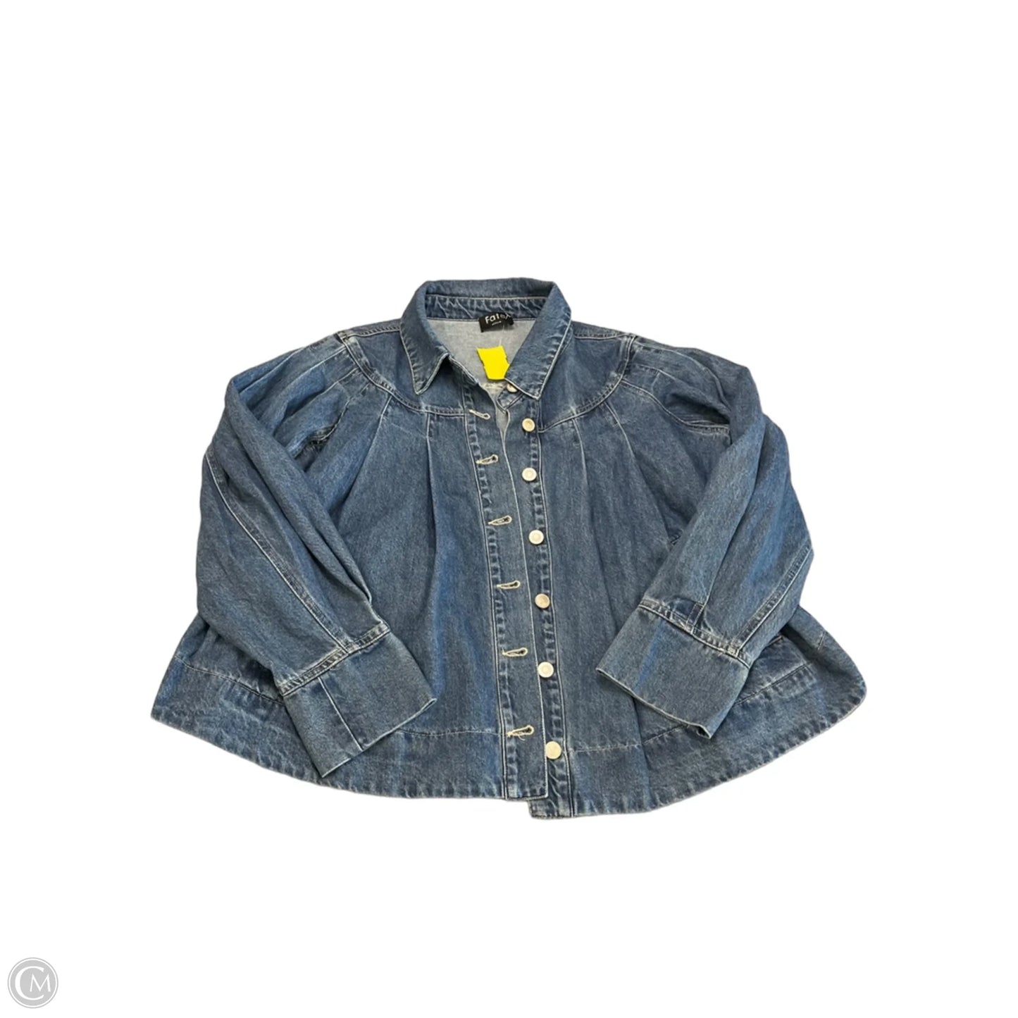 Jacket Denim By Fate In Blue Denim, Size: M
