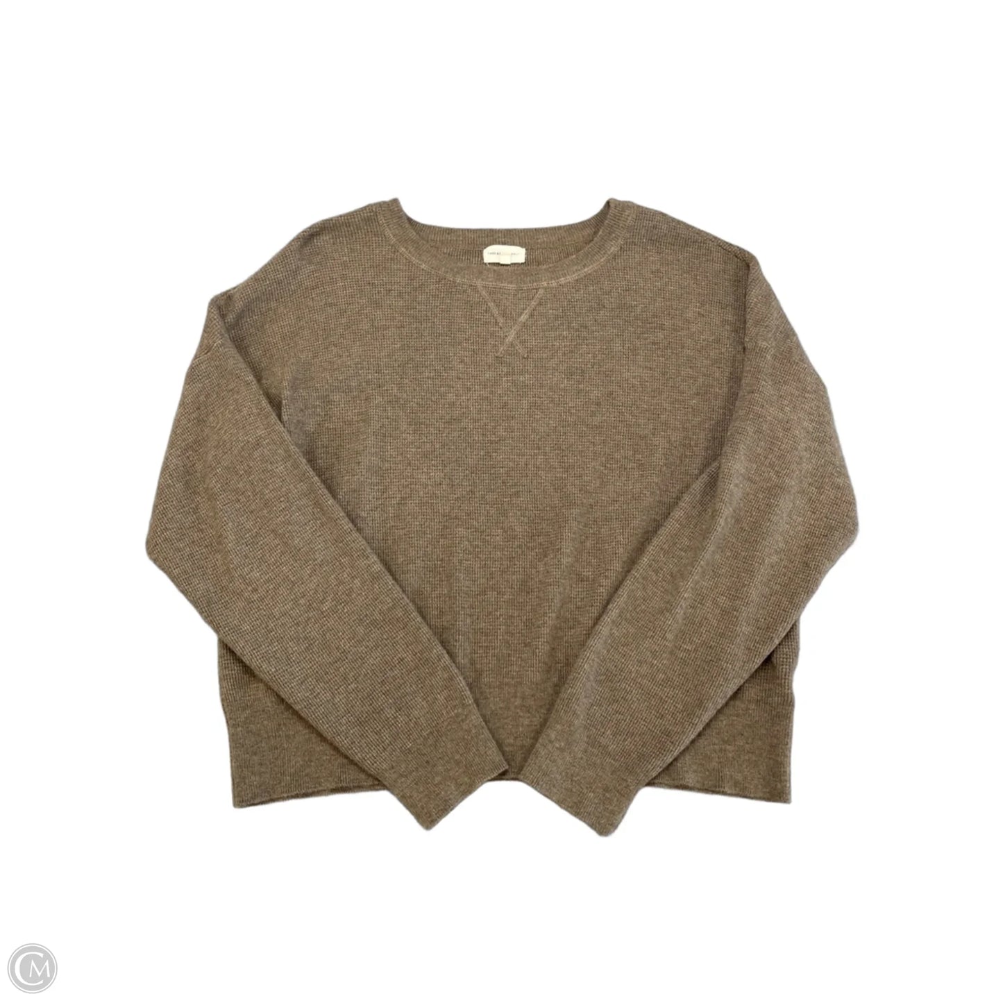 Top Long Sleeve By Thread And Supply In Brown, Size: M