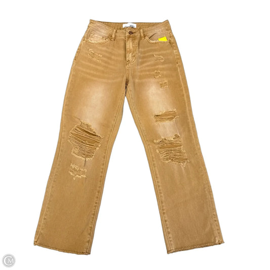 Jeans Straight By Vervet In Brown Denim, Size: 2