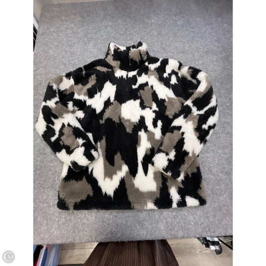 Jacket Faux Fur & Sherpa By Eddie Bauer In Black & Brown, Size: L