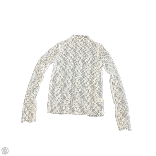 Top Long Sleeve By Like Love In White, Size: M