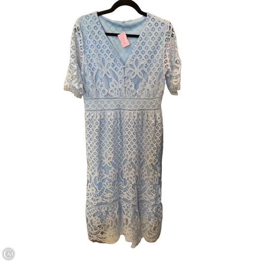 Dress Casual Midi By Clothes Mentor In Blue, Size: Xl