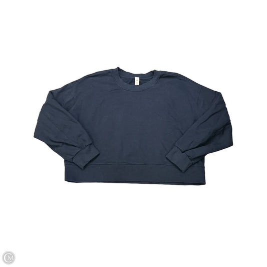 Athletic Sweatshirt Crewneck By Lululemon In Navy, Size: L