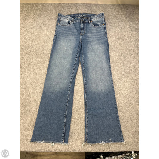 Jeans Straight By American Eagle In Blue Denim, Size: 6