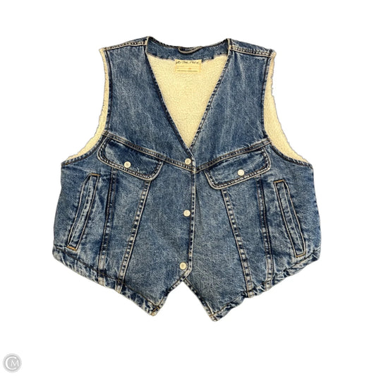 Vest Faux Fur & Sherpa By We The Free In Blue Denim, Size: Xl
