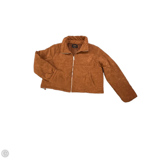 Jacket Puffer & Quilted By Ambiance Apparel In Brown, Size: 1x
