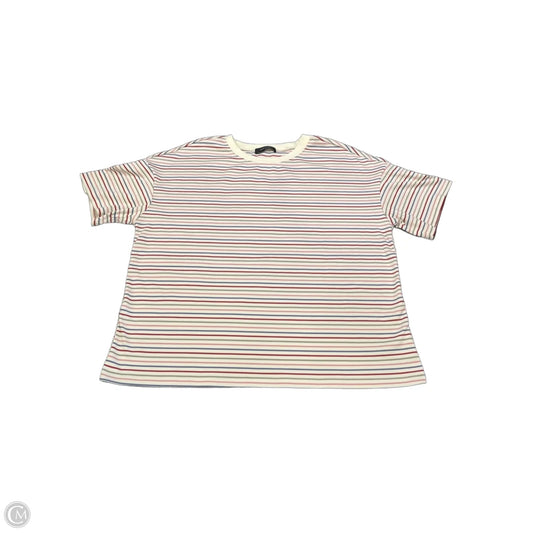 Top Short Sleeve By Merokeety In Striped Pattern, Size: Xxl