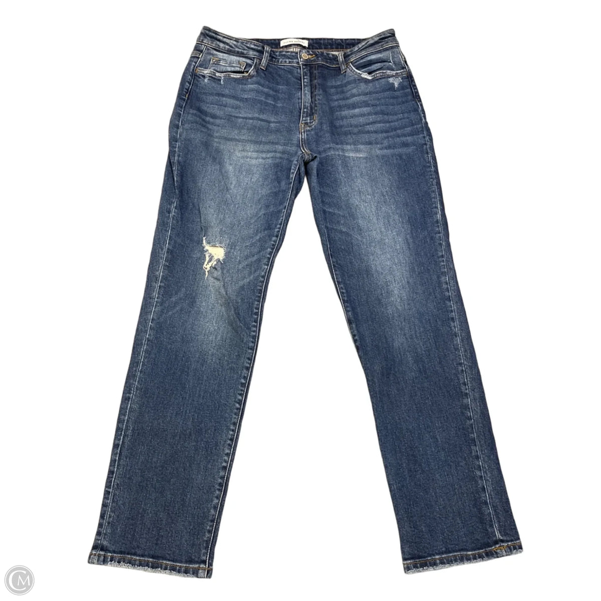 Jeans Straight By Flying Monkey In Blue Denim, Size: 14