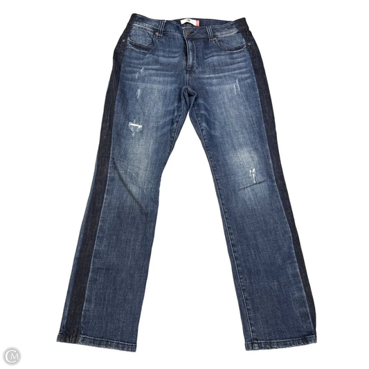 Jeans Straight By Cabi In Blue Denim, Size: 12