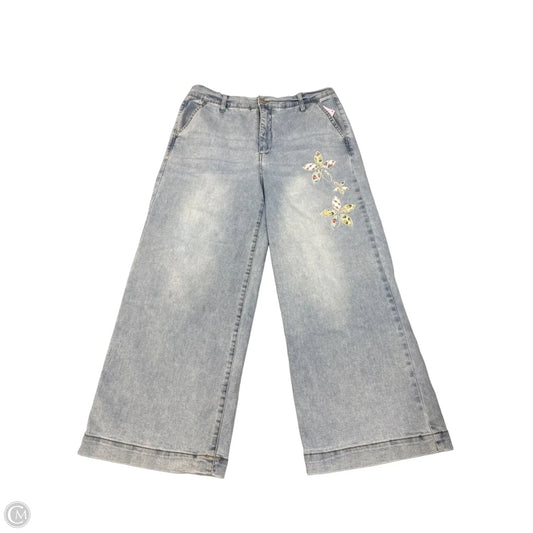 Jeans Cropped By Curve Appeal In Blue Denim, Size: 12