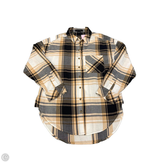 Top Long Sleeve By Sanctuary In Plaid Pattern, Size: Xs