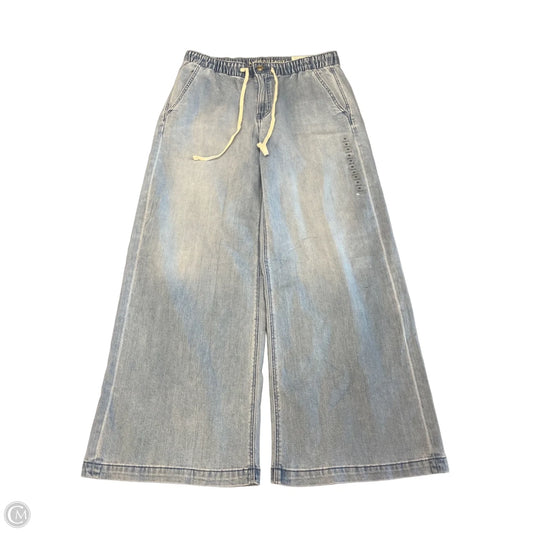 Pants Wide Leg By American Eagle In Blue Denim, Size: M