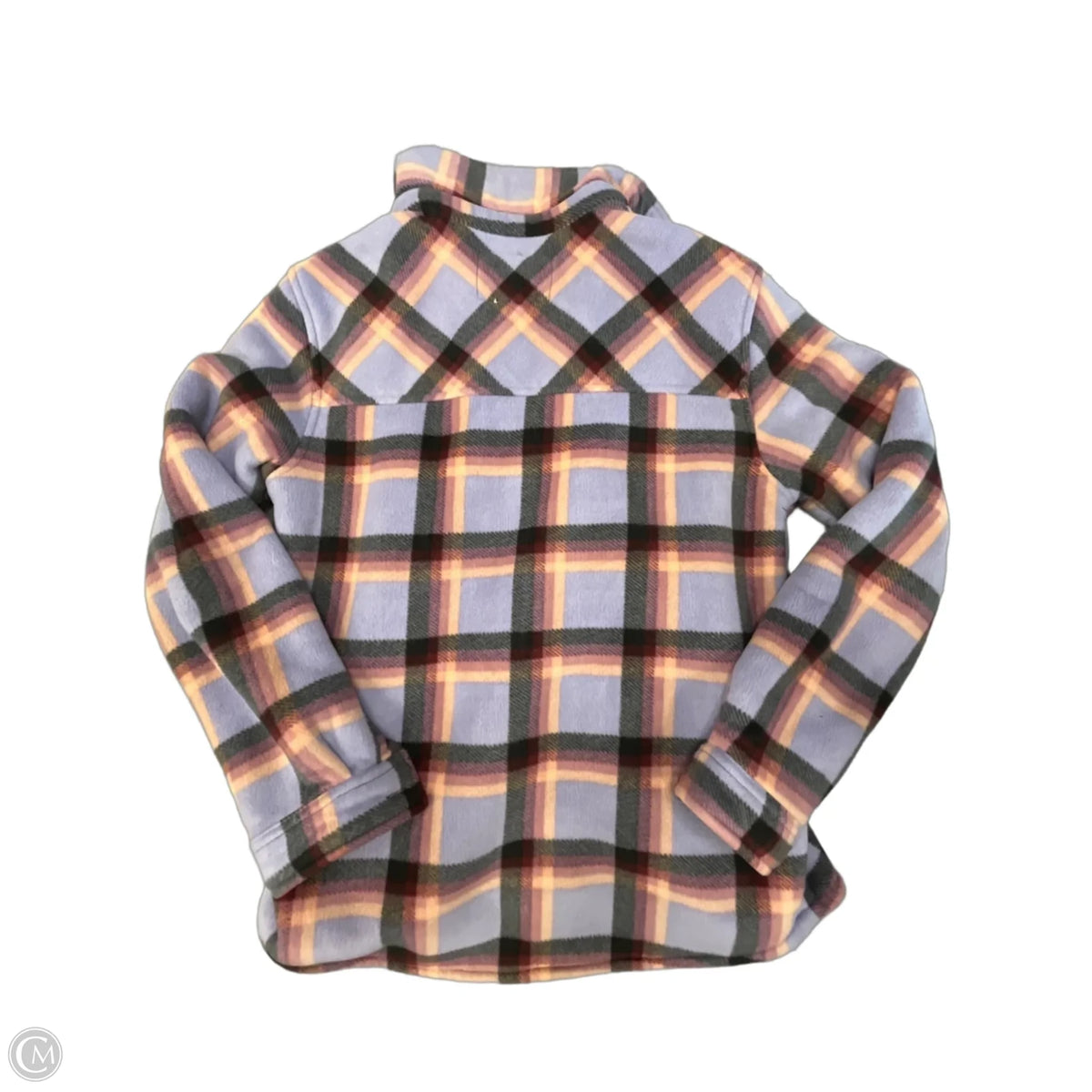 Jacket Shirt By Sage In Plaid Pattern, Size: S