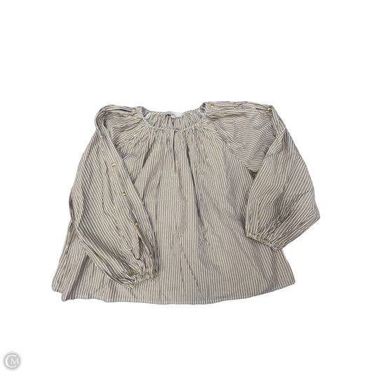 Top Long Sleeve By Loft In Striped Pattern, Size: L