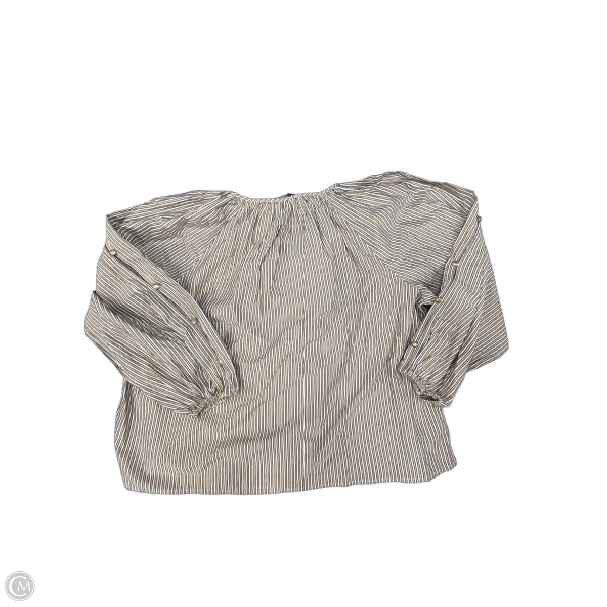 Top Long Sleeve By Loft In Striped Pattern, Size: L