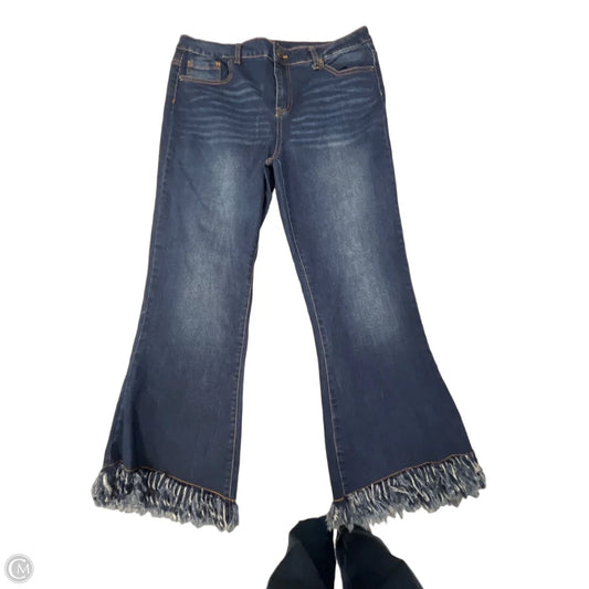 Jeans Cropped By Clothes Mentor In Blue Denim, Size: 14