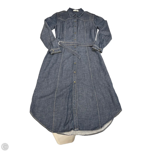 Dress Casual Midi By Cloth & Stone In Blue Denim, Size: S