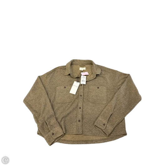 Jacket Shirt By Thread And Supply In Brown, Size: M