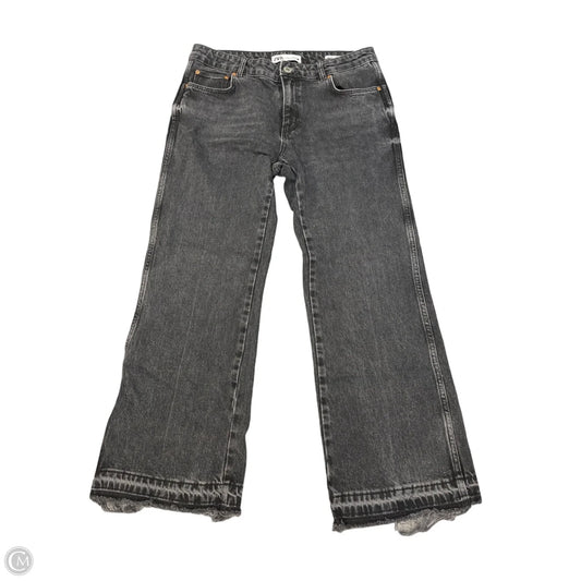 Jeans Cropped By Zara In Black Denim, Size: 6