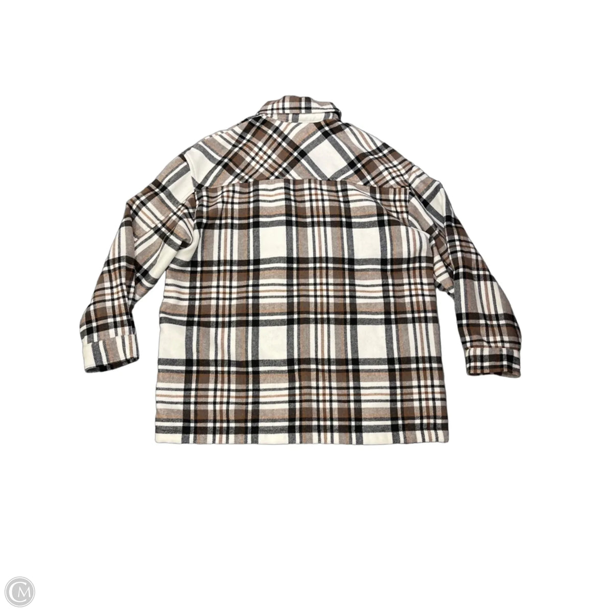 Jacket Shirt By Hfx In Plaid Pattern, Size: S