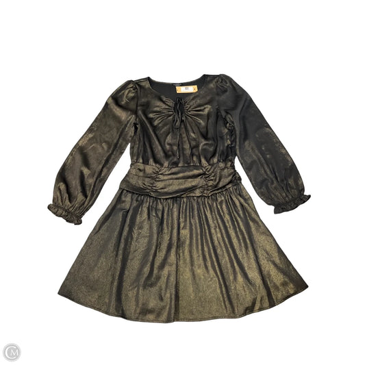 Dress Casual Short By Current Air In Black & Gold, Size: L