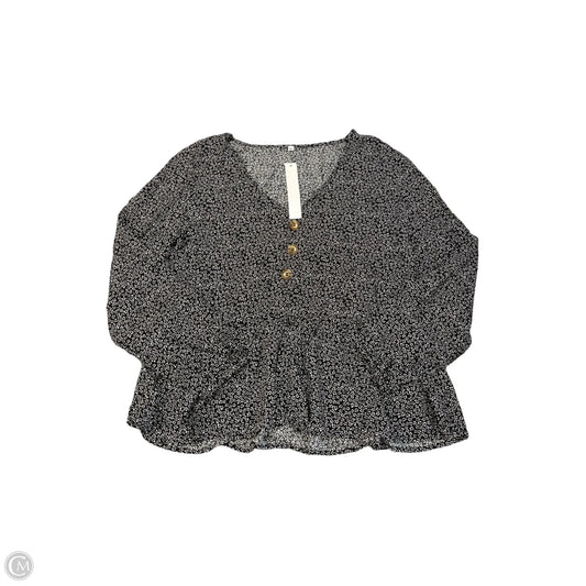 Top Short Sleeve By Democracy In Floral Print, Size: Xlp