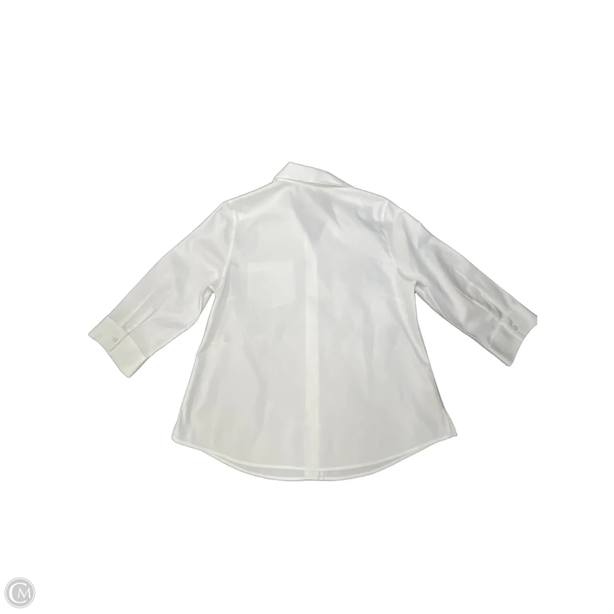 Top 3/4 Sleeve By Chicos In White, Size: M