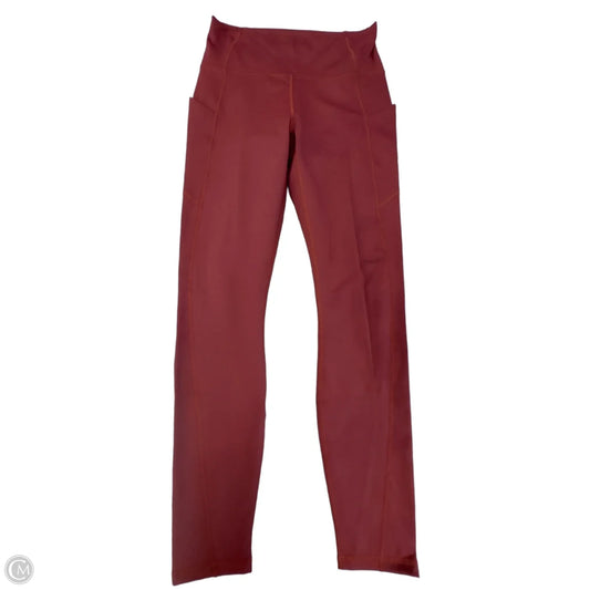 Athletic Leggings By Fabletics In Maroon, Size: M