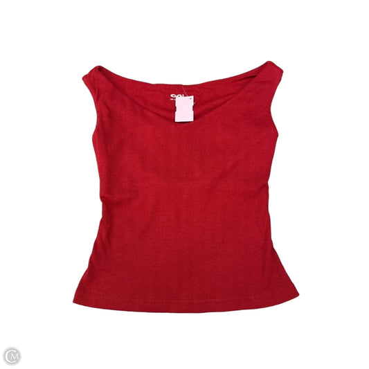 Top Sleeveless By Ogl In Red, Size: S
