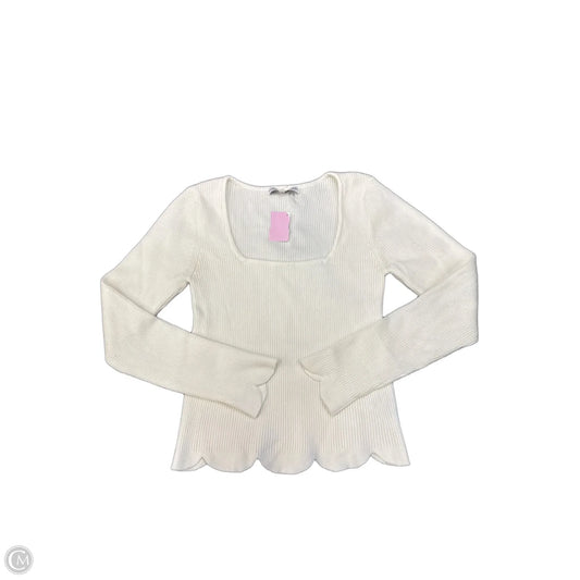Top Long Sleeve By English Factory In White, Size: S