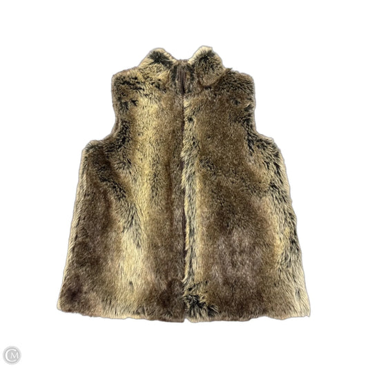 Vest Faux Fur & Sherpa By Lisa International In Brown, Size: S