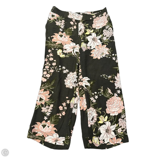 Pants Cropped By Loft In Floral Print, Size: M