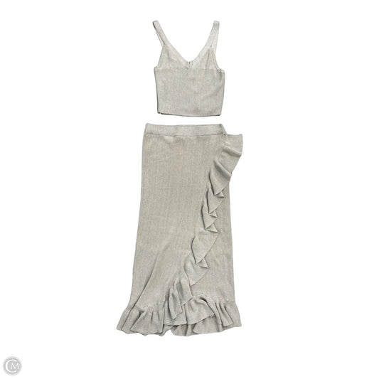 Skirt Set 2pc By House Of Harlow In Silver, Size: M