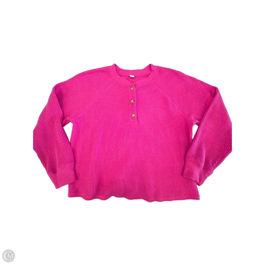 Top Long Sleeve By Old Navy In Pink, Size: L