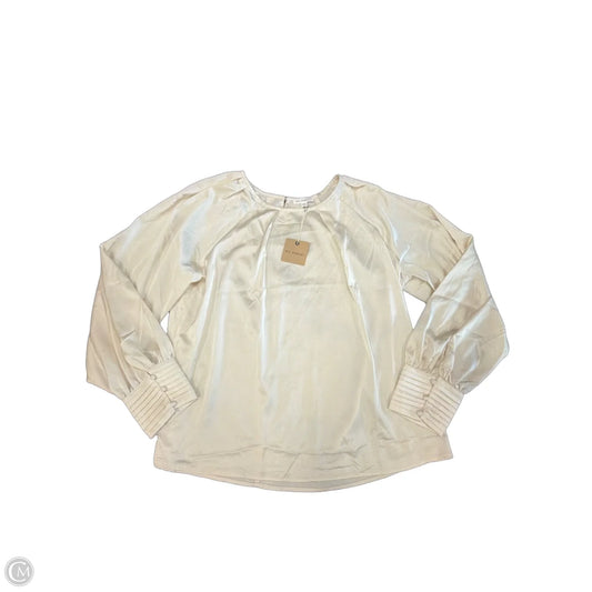 Blouse Long Sleeve By Blu Pepper In Cream, Size: L
