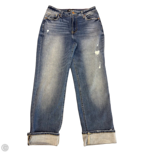 Jeans Cropped By Edgely In Blue Denim, Size: 12