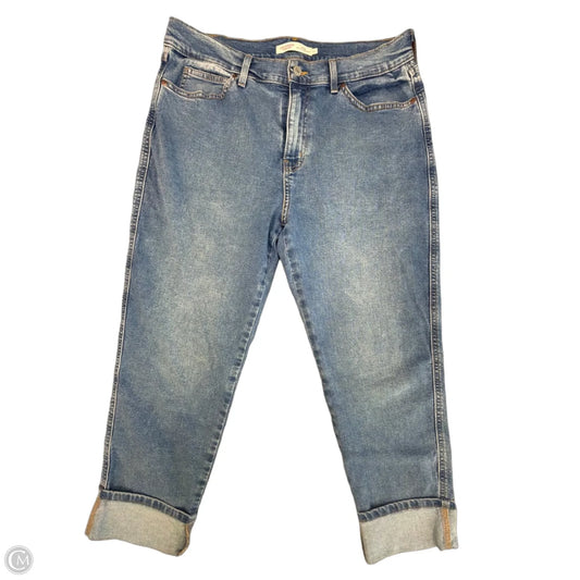 Jeans Boyfriend By Levis In Blue Denim, Size: 12