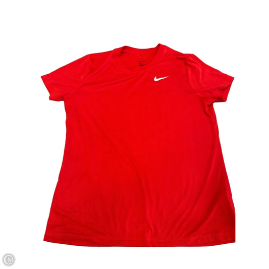 Athletic Top Short Sleeve By Nike Apparel In Red, Size: L
