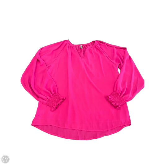 Blouse Long Sleeve By Dokotoo In Pink, Size: L