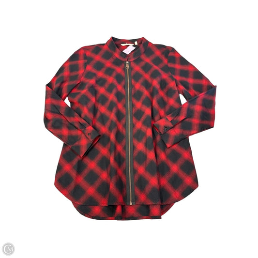 Jacket Shirt By Soft Surroundings In Plaid Pattern, Size: Xl