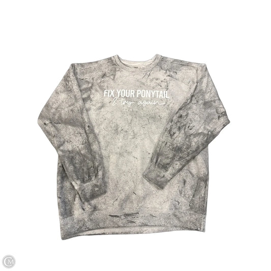 Sweatshirt Crewneck By Comfort Colors In Tie Dye Print, Size: M