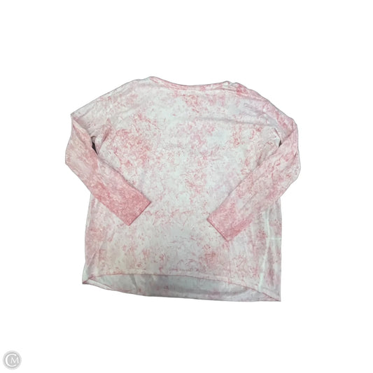 Athletic Top Long Sleeve Collar By Lululemon In Tie Dye Print, Size: L